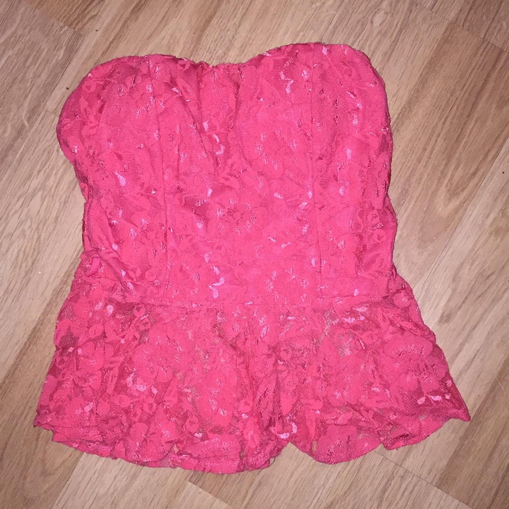 Pink Floral Tube Top
